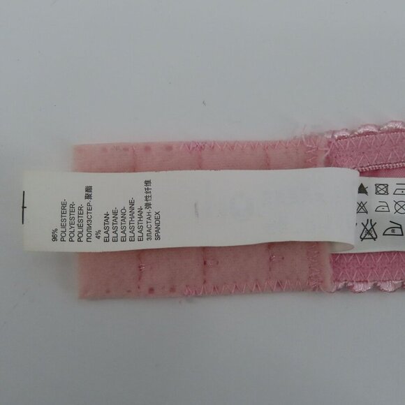 Dolce & Gabbana Womens 34B Solid Pink Satin Bow Coquette Bra Underwire Lined - Picture 16 of 16